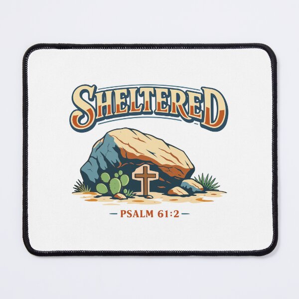 Item preview, Sheltered Christian Refuge – Psalm 61:2 Bible Verse designed and sold by stylishdzign.