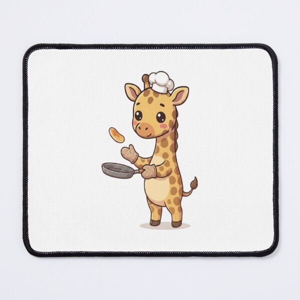 Item preview, Cute Giraffe Chef Flipping Pancake designed and sold by Ella_Sketch.