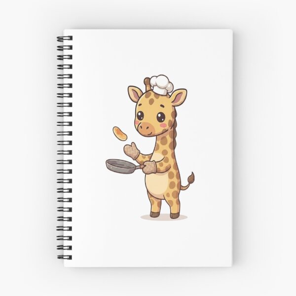 Item preview, Cute Giraffe Chef Flipping Pancake designed and sold by Ella_Sketch.