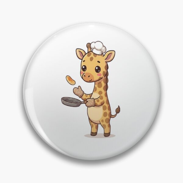 Item preview, Cute Giraffe Chef Flipping Pancake designed and sold by Ella_Sketch.