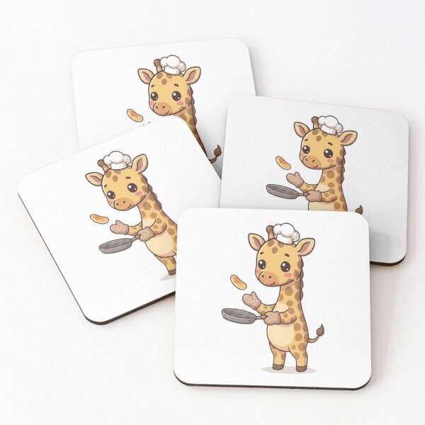 Item preview, Cute Giraffe Chef Flipping Pancake designed and sold by Ella_Sketch.
