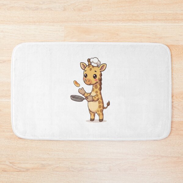 Item preview, Cute Giraffe Chef Flipping Pancake designed and sold by Ella_Sketch.