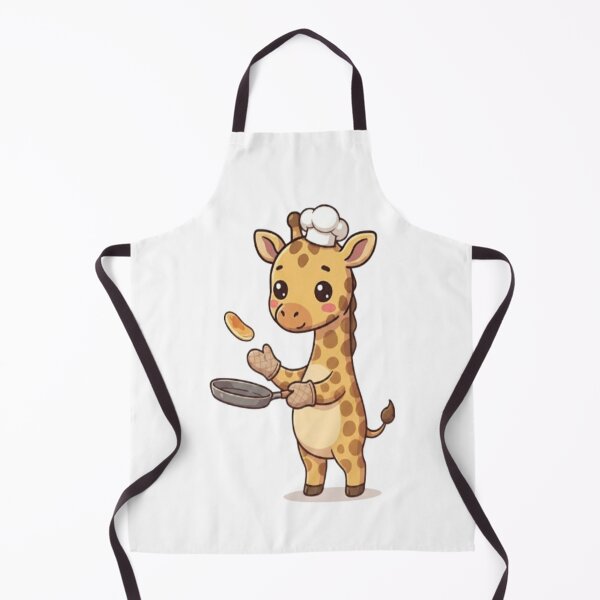 Item preview, Cute Giraffe Chef Flipping Pancake designed and sold by Ella_Sketch.