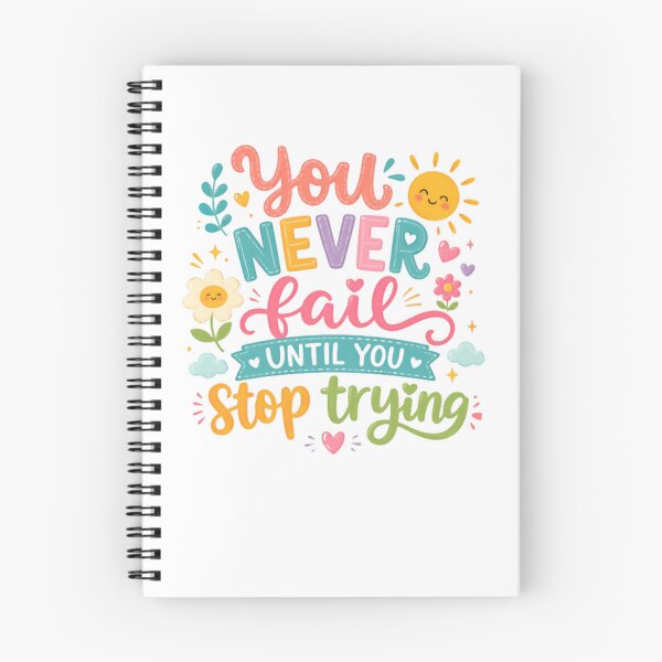 Item preview, You Never Fail Until You Stop Trying Motivational Quote Inspirational Saying designed and sold by HumansStuck12.