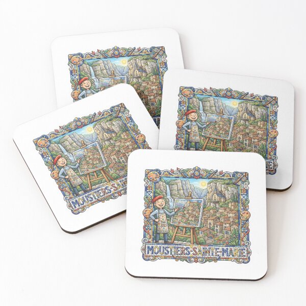 Item preview, Moustiers Sainte Marie Artist Mosaic Travel Sticker Summer Souvenir designed and sold by Imaginarium of Chaos falcon88 .