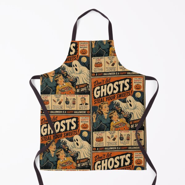 Item preview, Vintage Halloween Safety Poster – Don’t Let Ghosts Steal Your Sweets designed and sold by colligo.