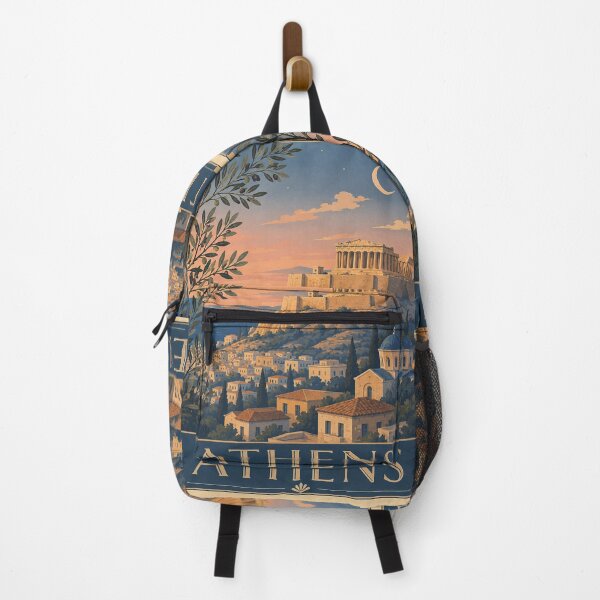 Item preview, Athens at Twilight A Vintage Travel Poster designed and sold by newjoseph.