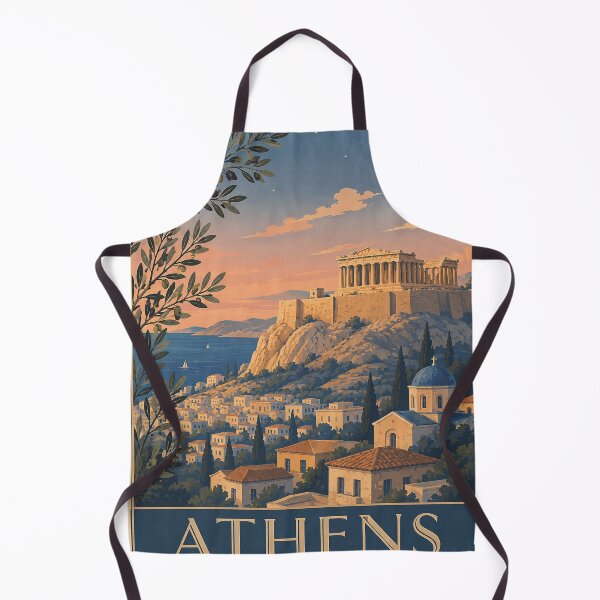 Item preview, Athens at Twilight A Vintage Travel Poster designed and sold by newjoseph.