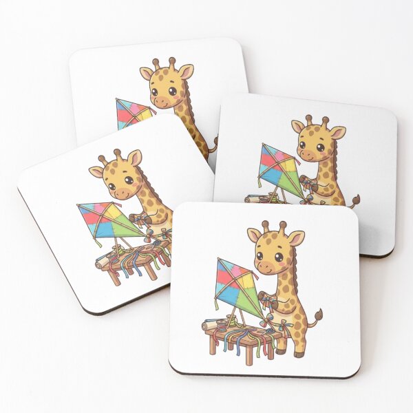 Item preview, Cute Giraffe Making Colorful Kite designed and sold by Ella_Sketch.