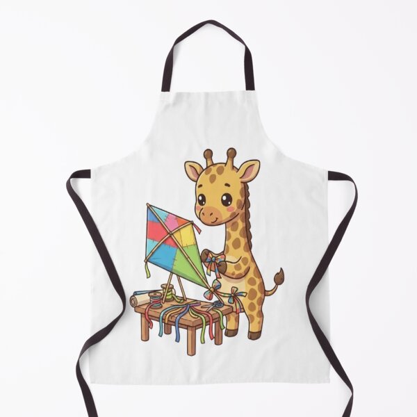 Item preview, Cute Giraffe Making Colorful Kite designed and sold by Ella_Sketch.