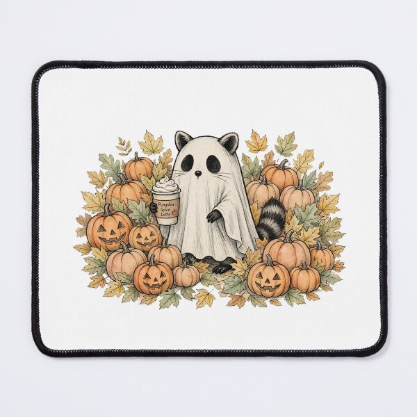 Item preview, Ghost Raccoon Pumpkin Spice Latte - Cute Halloween Fall Autumn designed and sold by Neurospicy Trolls.