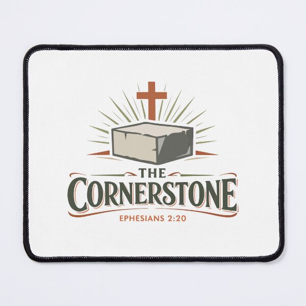 Item preview, The Cornerstone Christian Cross – Ephesians 2:20 Bible Verse designed and sold by stylishdzign.