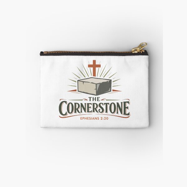 Item preview, The Cornerstone Christian Cross – Ephesians 2:20 Bible Verse  designed and sold by stylishdzign.