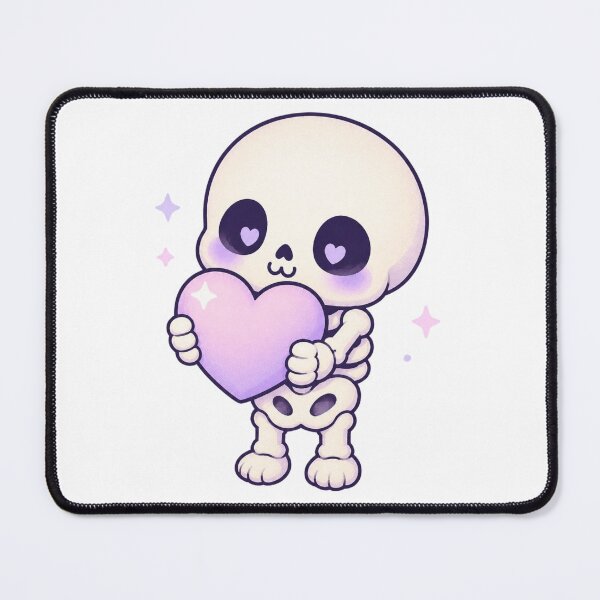 Item preview, Skelly Cutie With Heart – Cute Pastel Skeleton Sticker designed and sold by Cerys-GS.