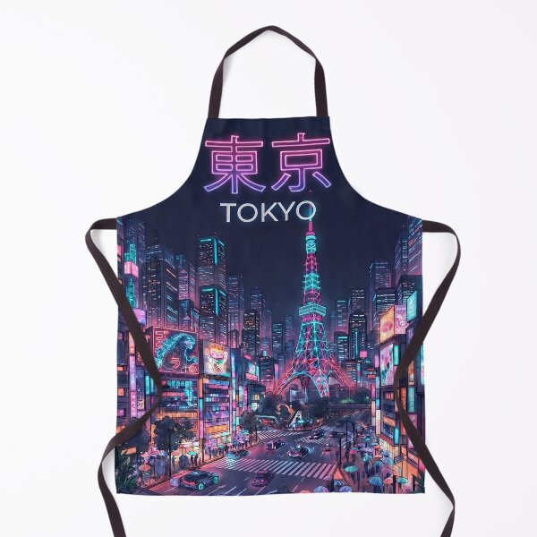 Item preview, Neo Tokyo Cyberpunk City Night View Art Print | Aesthetic Neon Cityscape Poster designed and sold by SOOstudio73.