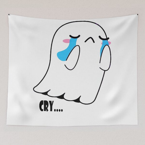 Item preview, Sad Crying Ghost Cartoon designed and sold by raplesarjuna15.