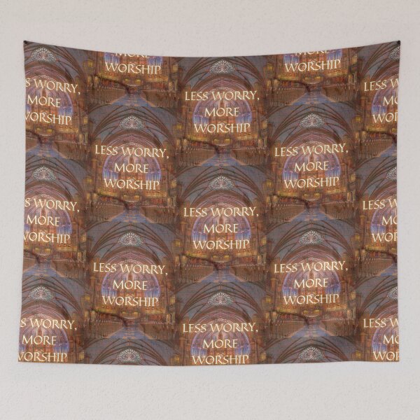 Item preview, Less Worry More Worship Christian Cathedral Church Photography designed and sold by Artemis & Woven Collective.
