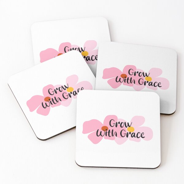 Item preview, Grow With Grace Floral Quote designed and sold by imaniko.