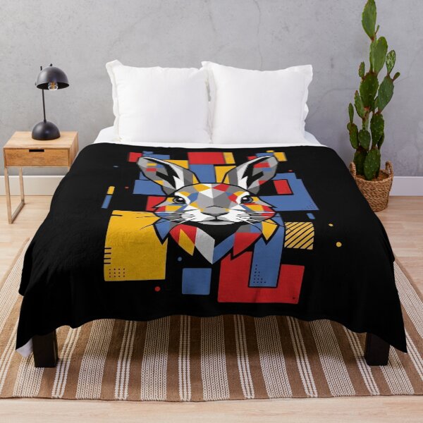 Item preview, Funny Rabbit Colorful Blocks Geometric Art Boys Girls Kids designed and sold by FurryHavenPH.