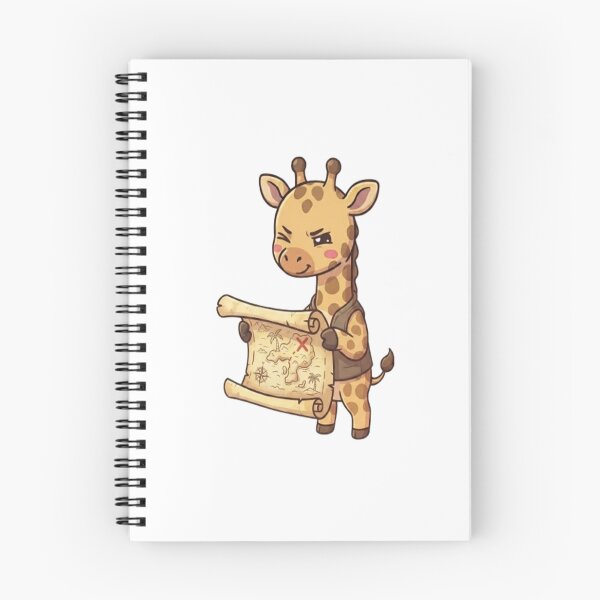 Item preview, Cute Giraffe Reading Treasure Map designed and sold by Ella_Sketch.