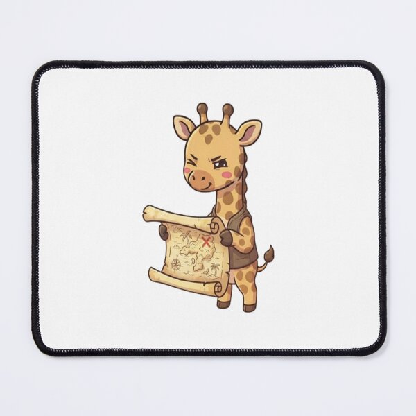 Item preview, Cute Giraffe Reading Treasure Map designed and sold by Ella_Sketch.