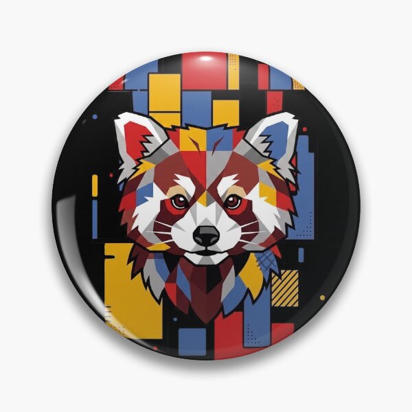 Item preview, Funny Red Panda Colorful Blocks Geometric Art Boys Girls Kids designed and sold by FurryHavenPH.
