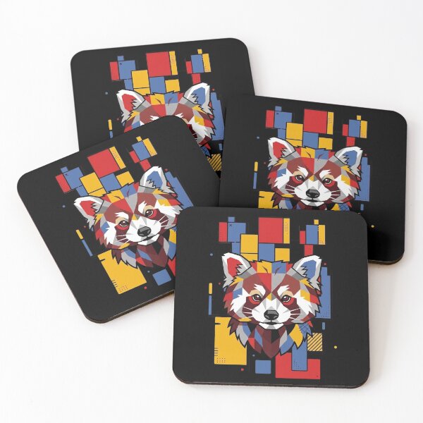 Item preview, Funny Red Panda Colorful Blocks Geometric Art Boys Girls Kids designed and sold by FurryHavenPH.