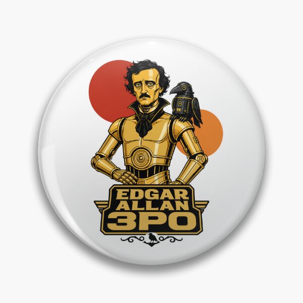 Item preview, Edgar Allan Poe 3PO – Golden Gothic Droid designed and sold by Fenay Designs.