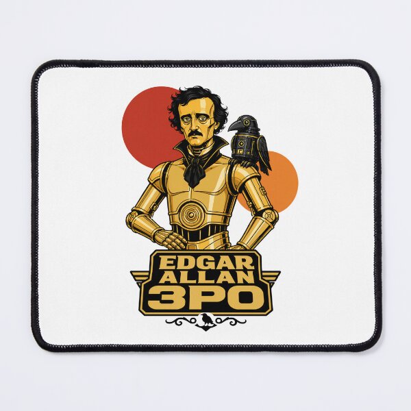 Item preview, Edgar Allan Poe 3PO – Golden Gothic Droid designed and sold by Fenay Designs.