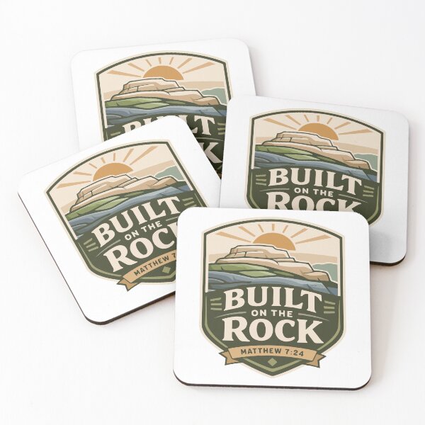 Item preview, Built on the Rock Christian Foundation – Matthew 7:24 Bible Verse  designed and sold by stylishdzign.