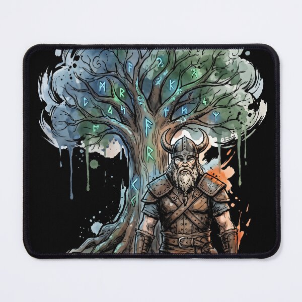Item preview, Viking Warrior And Yggdrasil Valheim Ink Video Game Streetwear Tee designed and sold by Senpaiwaves.