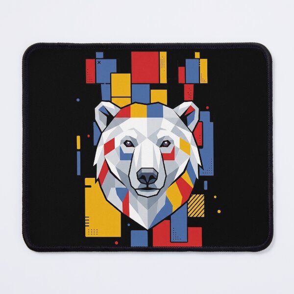 Item preview, Funny Polar Bear Colorful Blocks Geometric Art Boys Girls Kids designed and sold by FurryHavenPH.