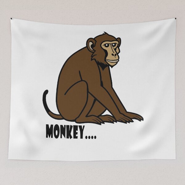 Item preview, Sitting Brown Monkey Cartoon designed and sold by raplesarjuna15.