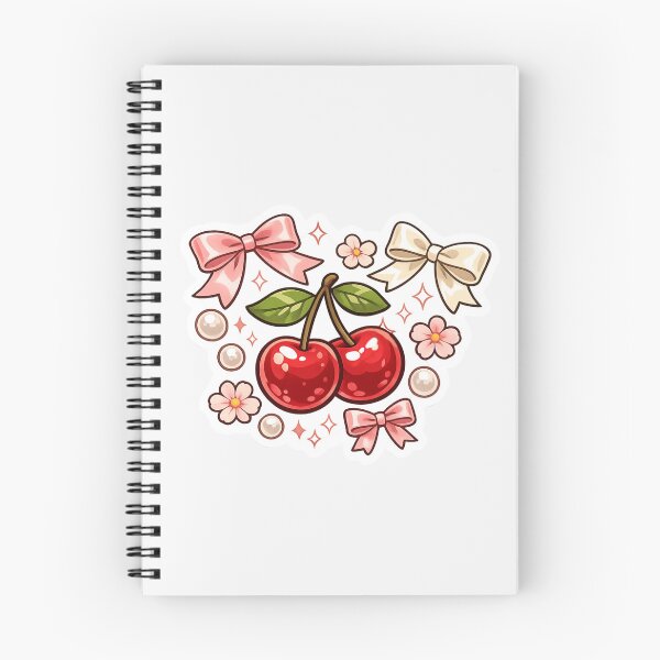 Item preview, Cute Kawaii Cherry Bows Floral Aesthetic designed and sold by SK ArtNest.