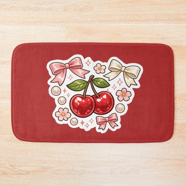 Item preview, Cute Kawaii Cherry Bows Floral Aesthetic designed and sold by SK ArtNest.