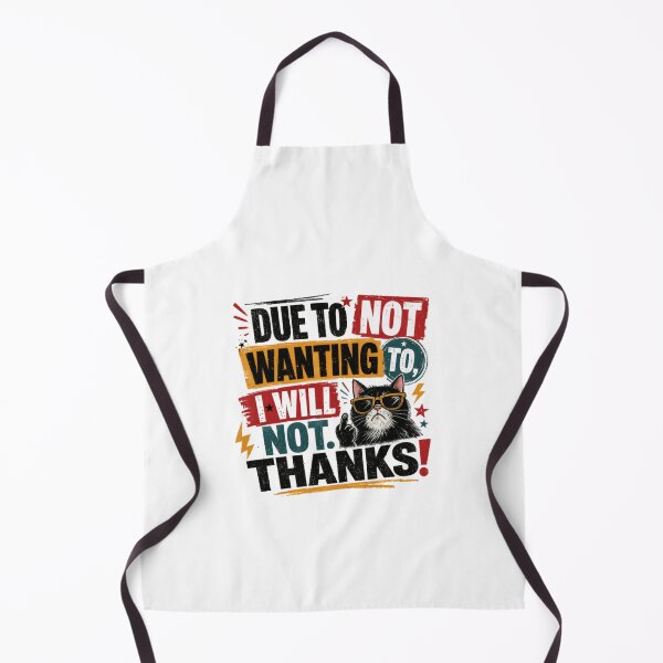 Item preview, Due To Not Wanting To, I Will Not. Thanks! Sarcastic Cat Lover Introvert Funny Attitude designed and sold by HumansStuck12.