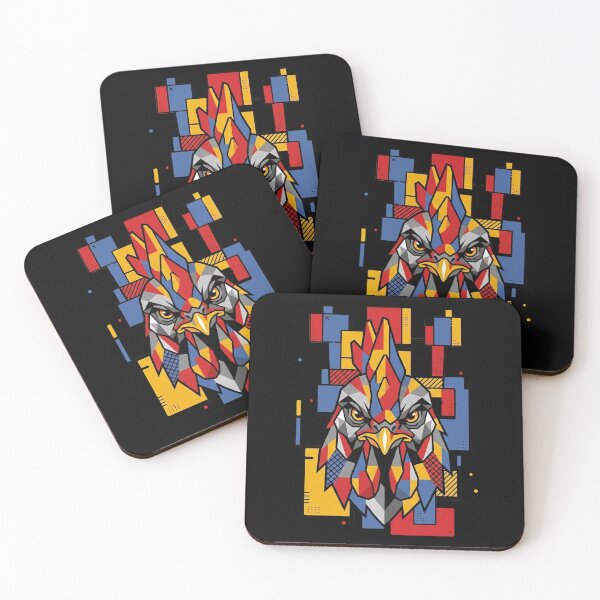 Item preview, Funny Rooster Colorful Blocks Geometric Art Boys Girls Kids designed and sold by FurryHavenPH.
