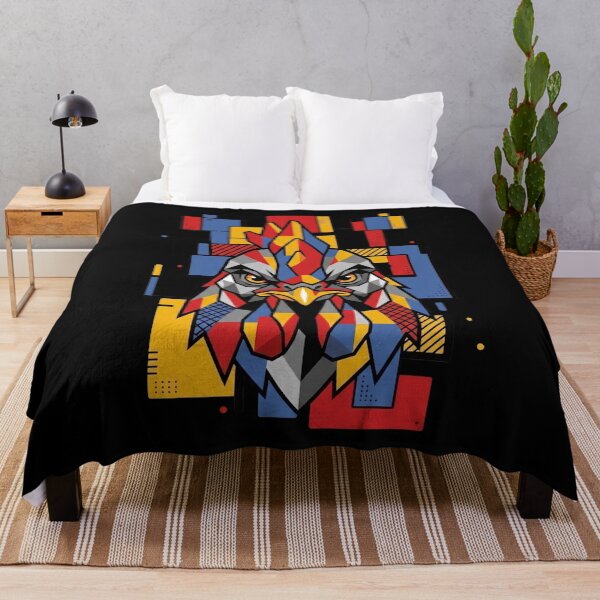 Item preview, Funny Rooster Colorful Blocks Geometric Art Boys Girls Kids designed and sold by FurryHavenPH.