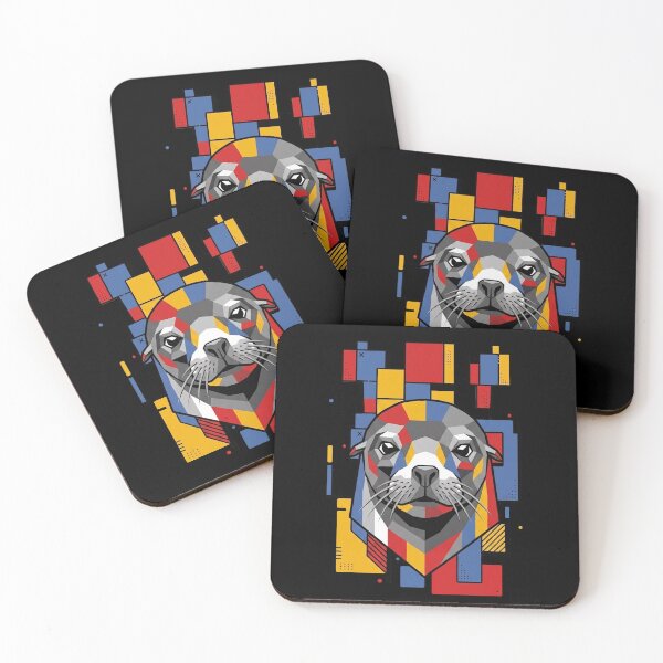 Item preview, Funny Sea Lion Colorful Blocks Geometric Art Boys Girls Kids designed and sold by FurryHavenPH.