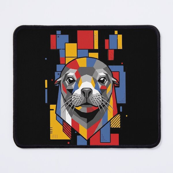 Item preview, Funny Sea Lion Colorful Blocks Geometric Art Boys Girls Kids designed and sold by FurryHavenPH.