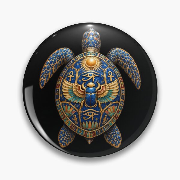 Item preview, Lapis Lazuli Sea Turtle | Ancient Egyptian Turtle Collection designed and sold by Zaru Art Studio.