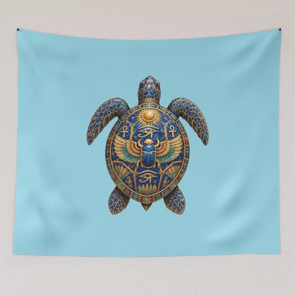 Item preview, Lapis Lazuli Sea Turtle | Ancient Egyptian Turtle Collection designed and sold by Zaru Art Studio.