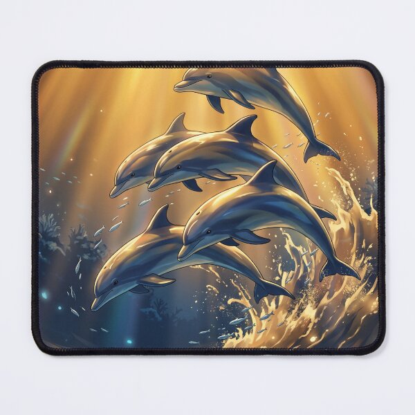 Item preview, Ocean Dolphins Sunset Underwater Wildlife designed and sold by nowellacorten.