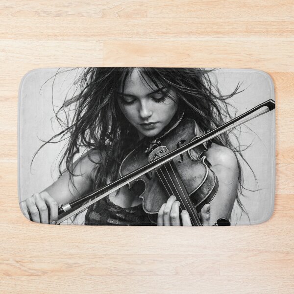 Item preview, Black and White Female Violinist – Emotional Classical Music Portrait Print designed and sold by Kaleidoscope Print.