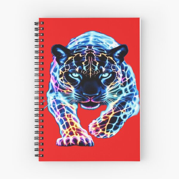 Item preview, The Electric Guardian of the Cosmic Night, Cosmic Neon Jaguar - Psychedelic Art with Electric Light Effects and Reflections designed and sold by RAYBIL.