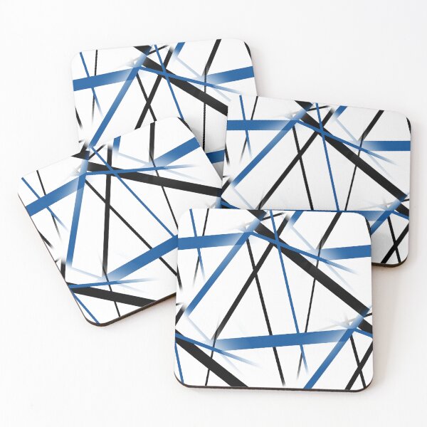 Item preview, Modern Line Cool Geometry White Black Dark-Blue designed and sold by taiche.