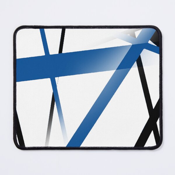 Item preview, Modern Line Cool Geometry White Black Dark-Blue designed and sold by taiche.