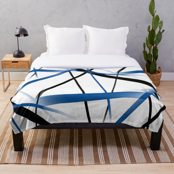 Item preview, Modern Line Cool Geometry White Black Dark-Blue designed and sold by taiche.