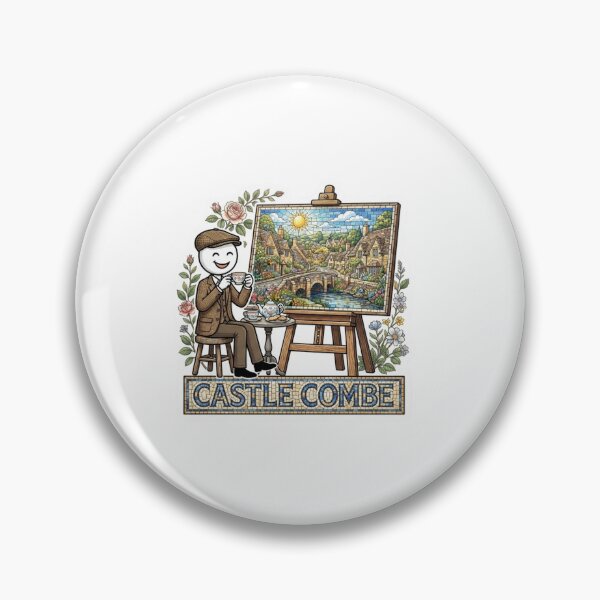 Item preview, Castle Combe Tea Time Mosaic Travel Sticker Summer Souvenir designed and sold by Imaginarium of Chaos falcon88 .