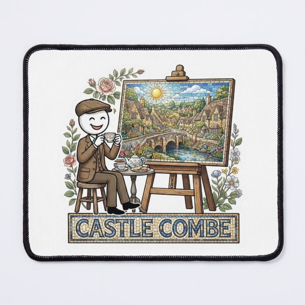 Item preview, Castle Combe Tea Time Mosaic Travel Sticker Summer Souvenir designed and sold by Imaginarium of Chaos falcon88 .